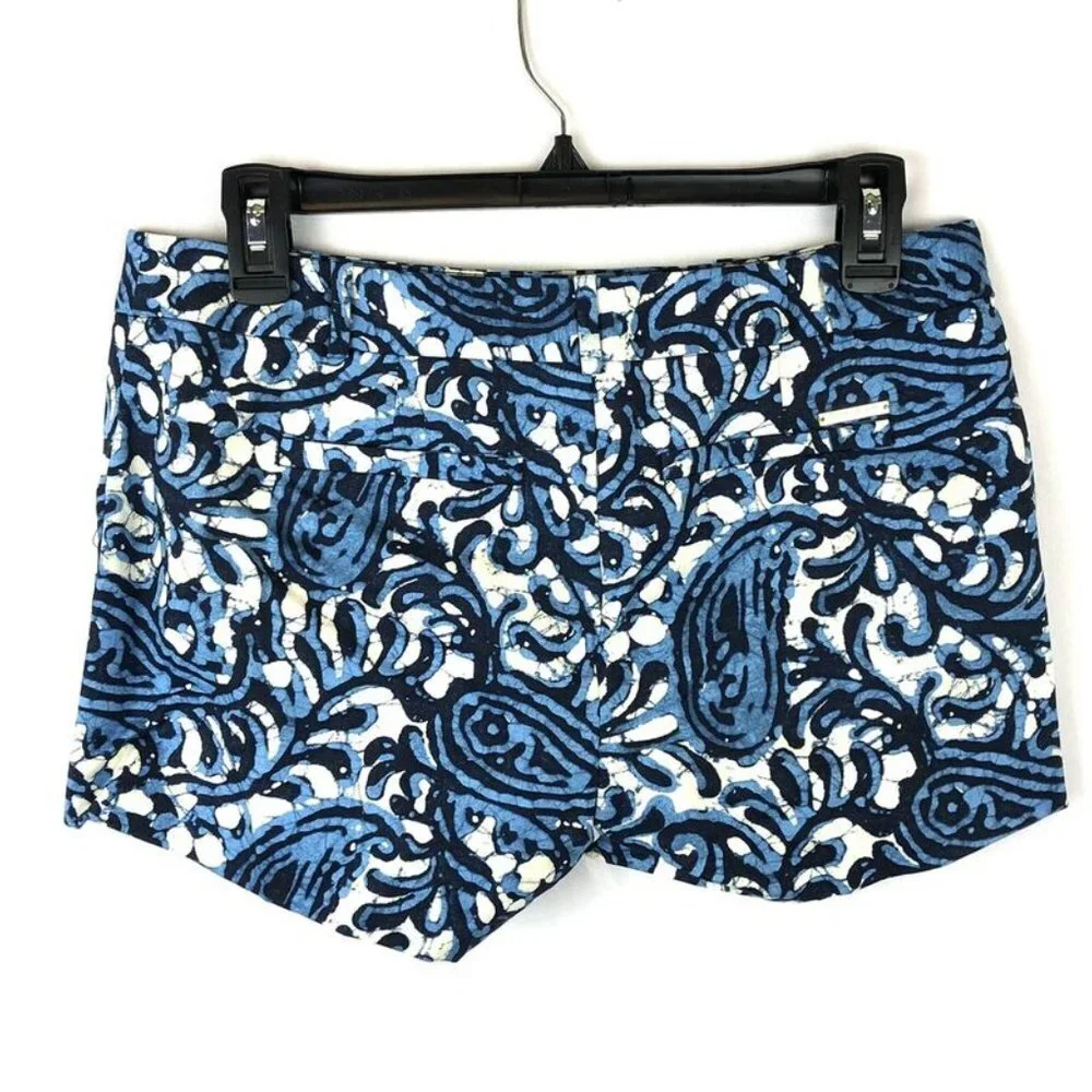 Michael Kors Women’s Blue Paisley Chino Shorts, Size 2